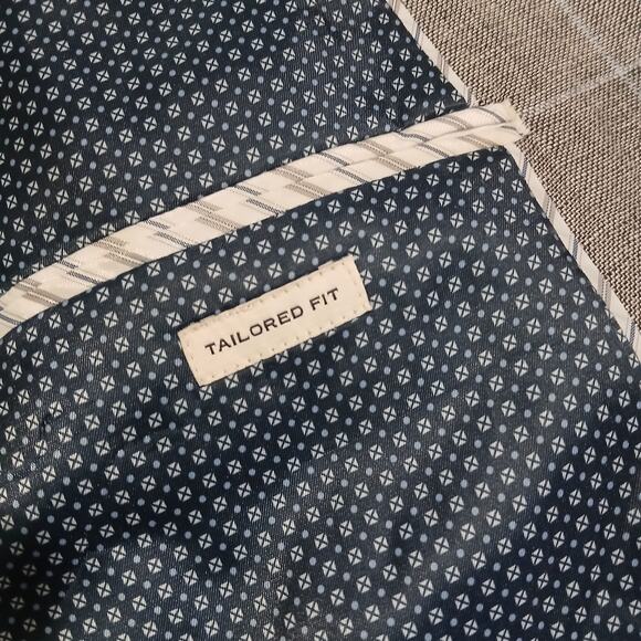 NWOT Joseph Abboud 48L Linen & Wool Grey Window Pane Lined Blazer tailored fit - Picture 6 of 14